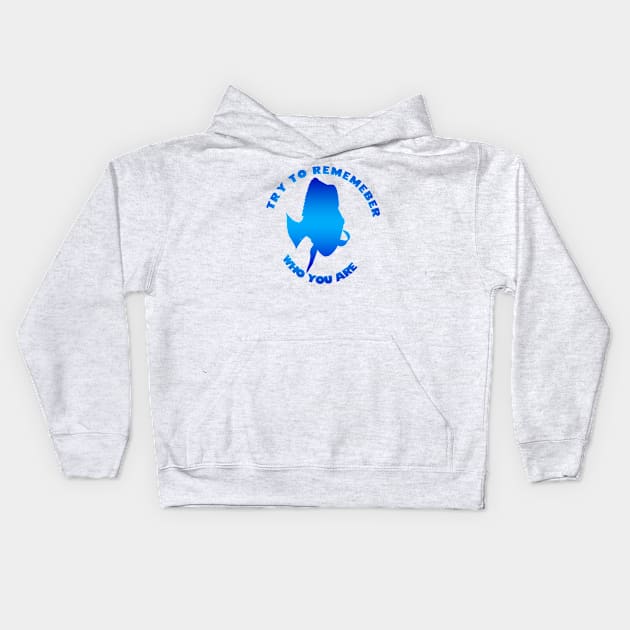 try to rememeber who you are Kids Hoodie by SIMPLICITEE